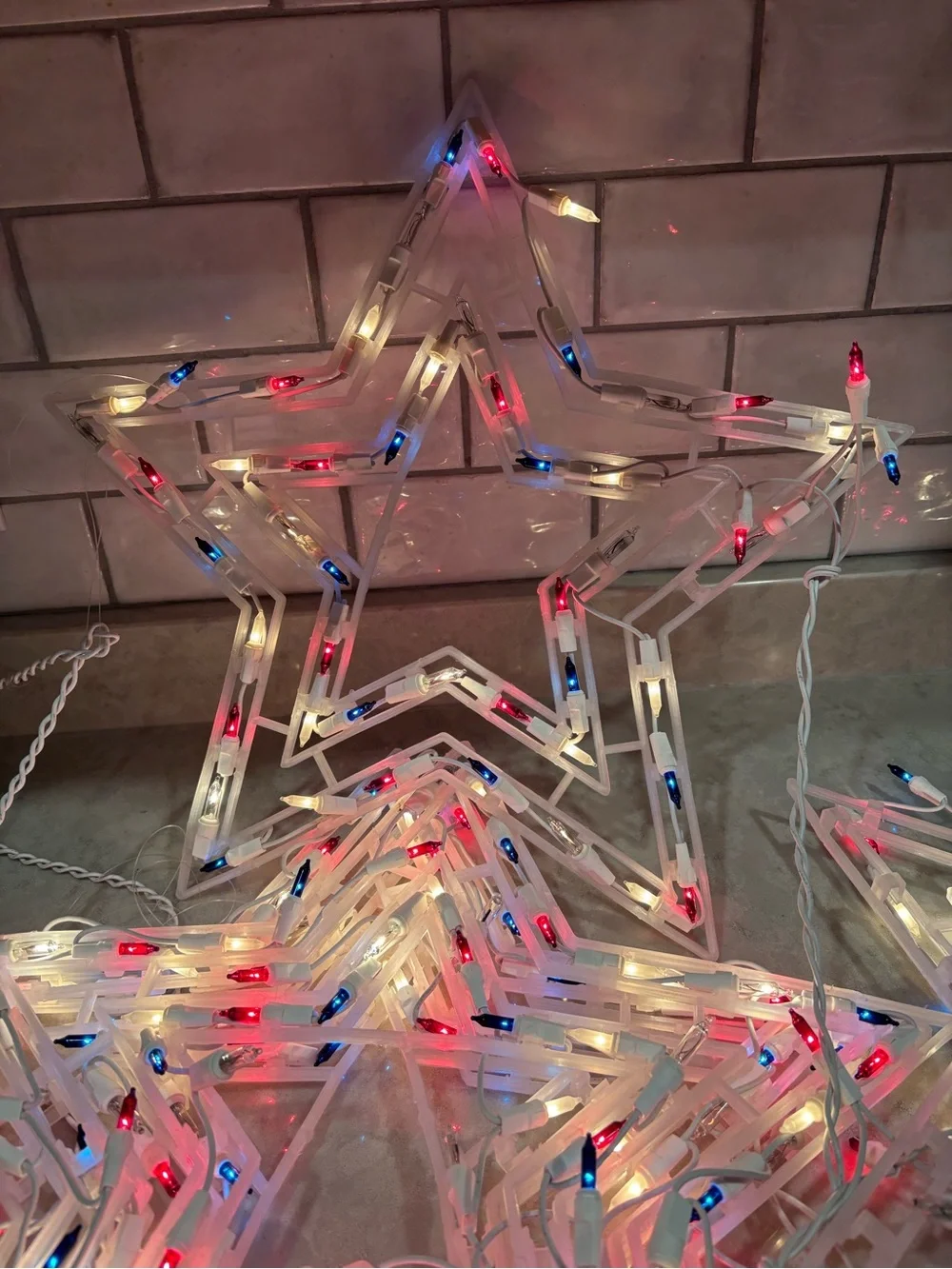 4th of July LED Star Light Decoration - Multicolor SET of 5